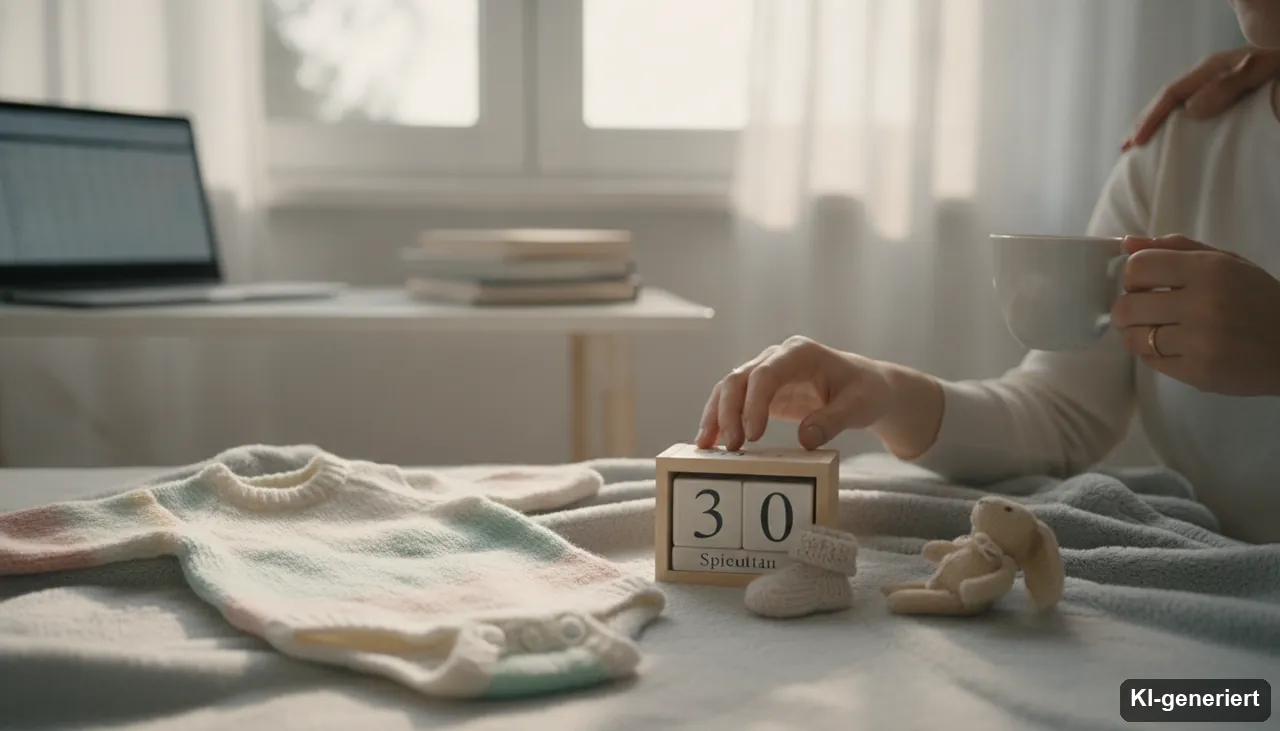 Baby Countdown: Wie viele Tage noch bis zur Geburt? (KI-generiertes Bild)