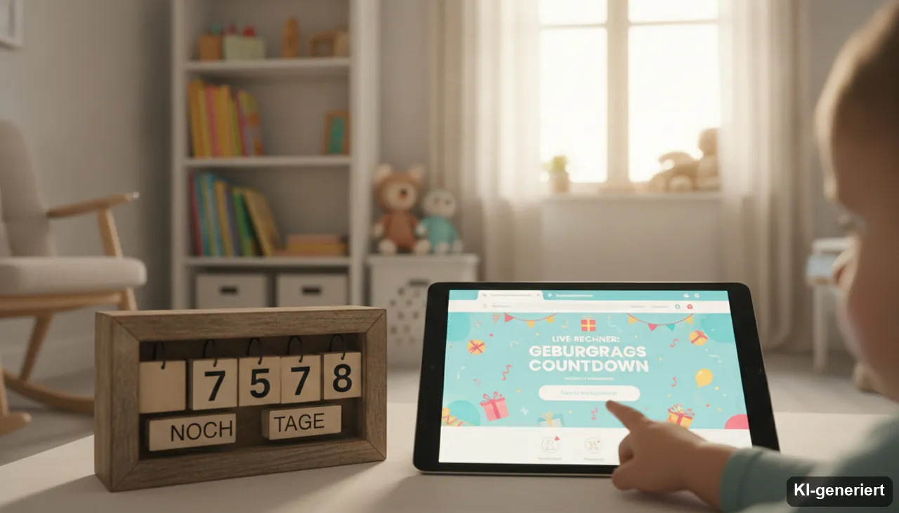 Geburtstags Countdown für Kinder | LIVE-RECHNER (KI-generiertes Bild)