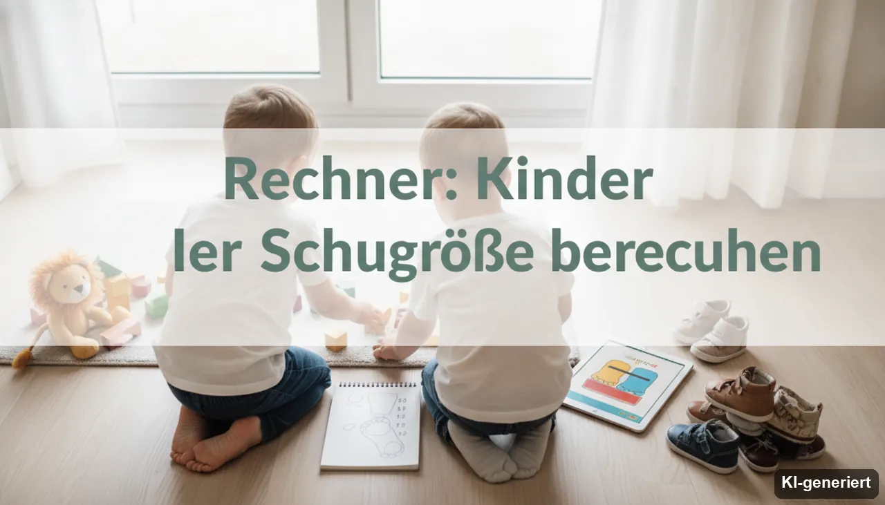 Rechner: Kinder Schuhgröße berechnen (KI-generiertes Bild)