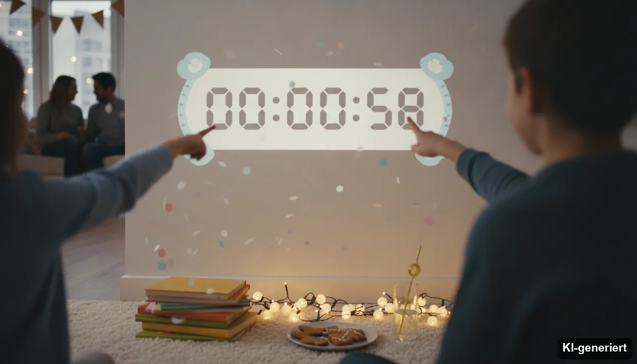 Silvester Countdown für Kinder | LIVE (KI-generiertes Bild)