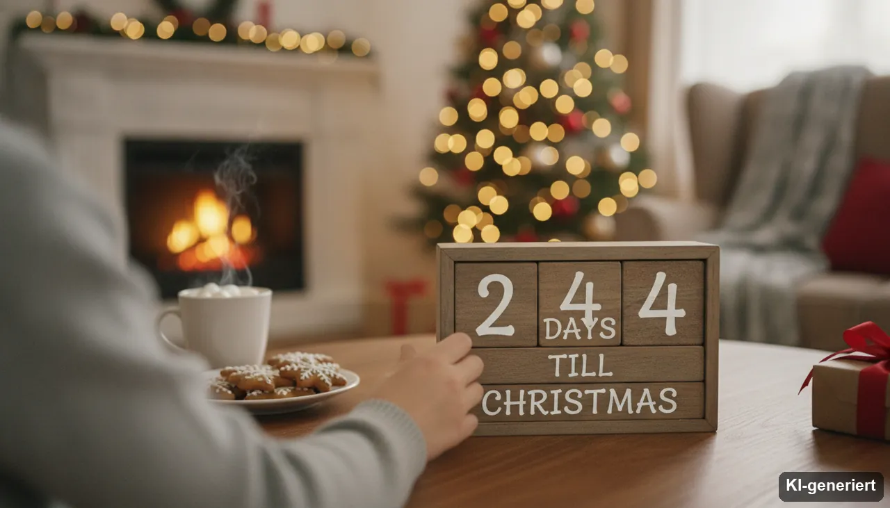 Tage bis Weihnachten | COUNTDOWN (KI-generiertes Bild)