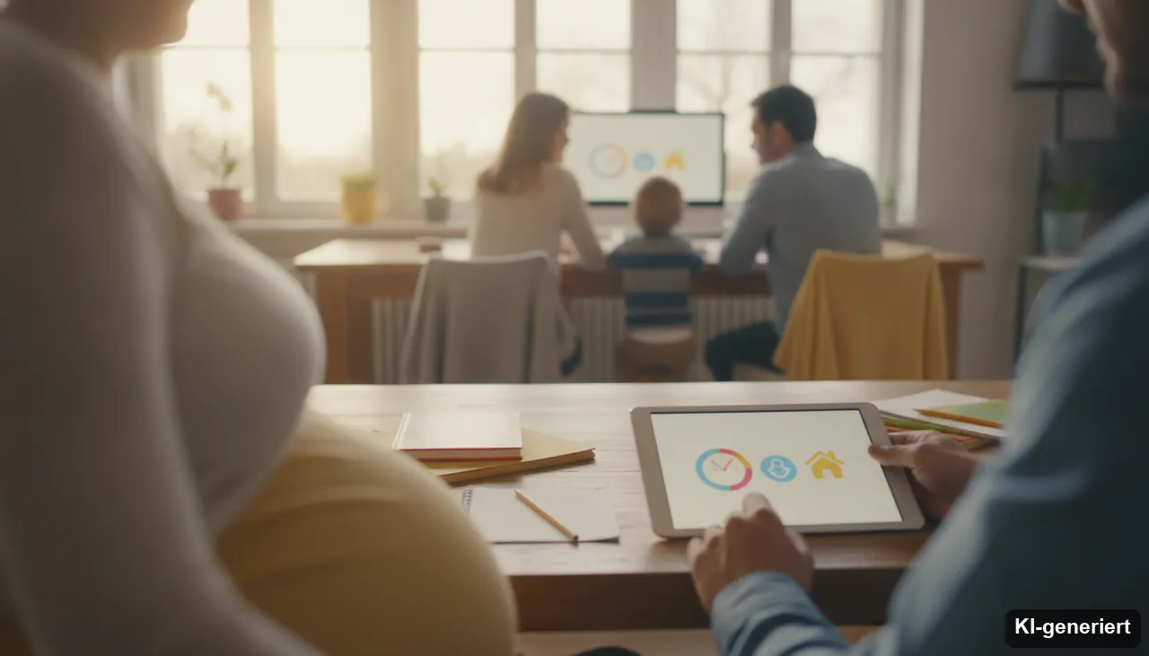 Online-Rechner für Schwangere & Familien (KI-generiertes Bild)