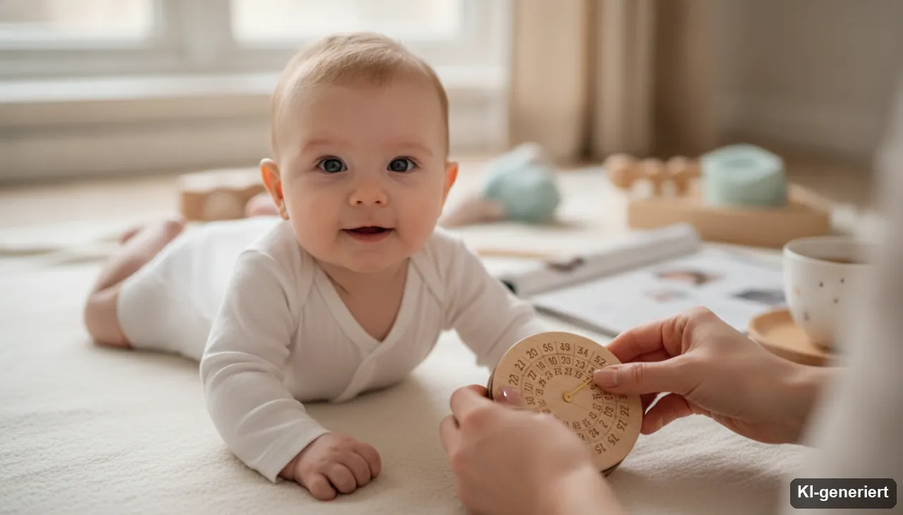 Wie alt ist mein Baby? Unser Wochenrechner verrät es dir! (KI-generiertes Bild)